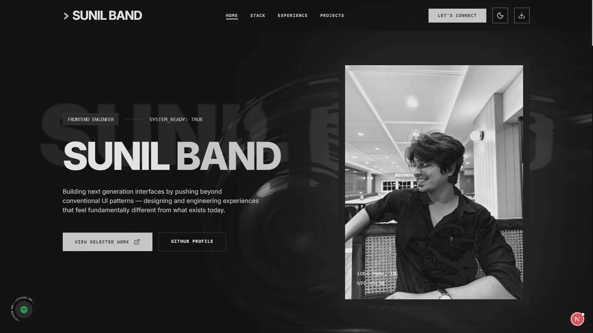sunilband.com screenshot