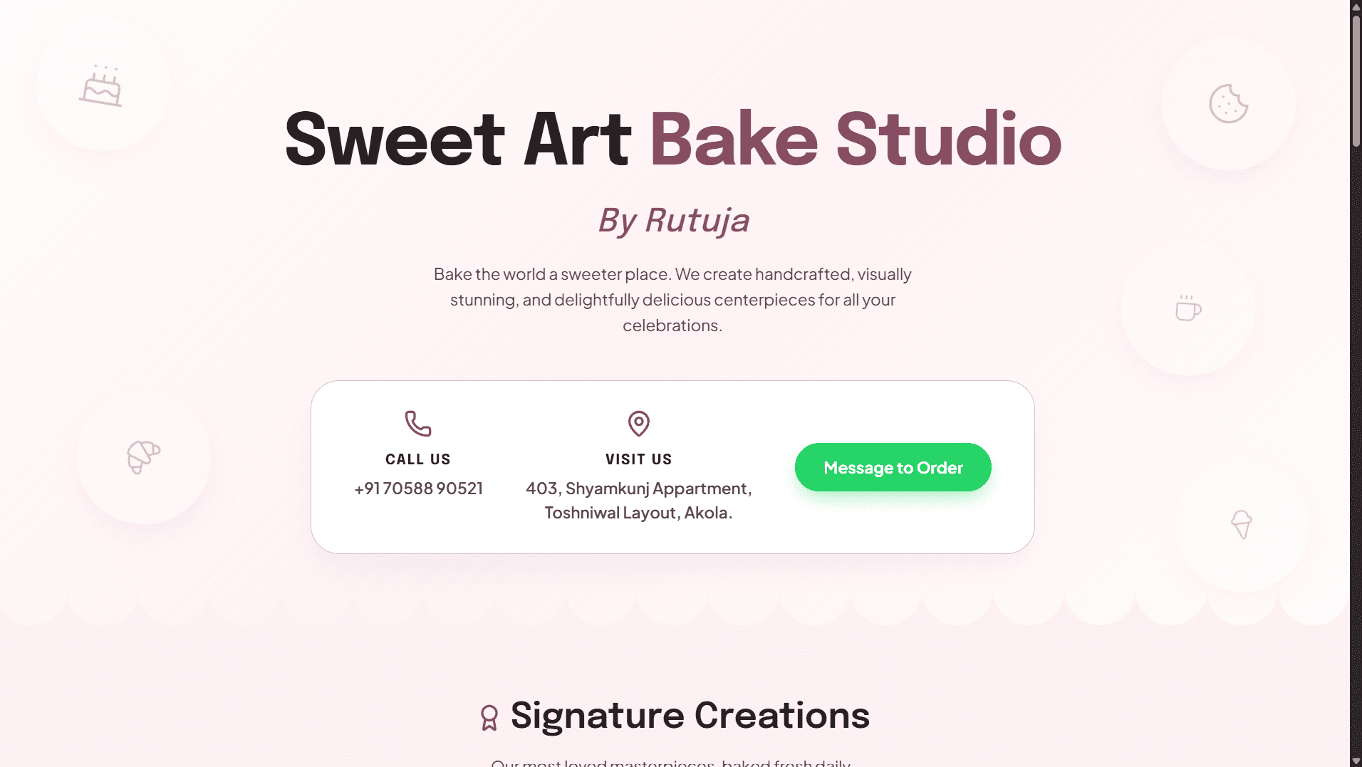 Sweet Art Bake Studio screenshot
